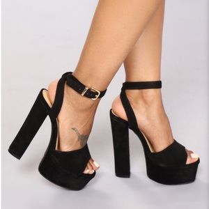 Fashion Nova Black Platform Heels